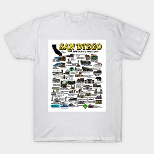 San Diego Map T-Shirt